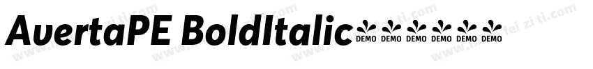 AvertaPE BoldItalic字体转换